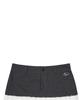 Love Is True Curved L Pleats Skirt(Charcoal)