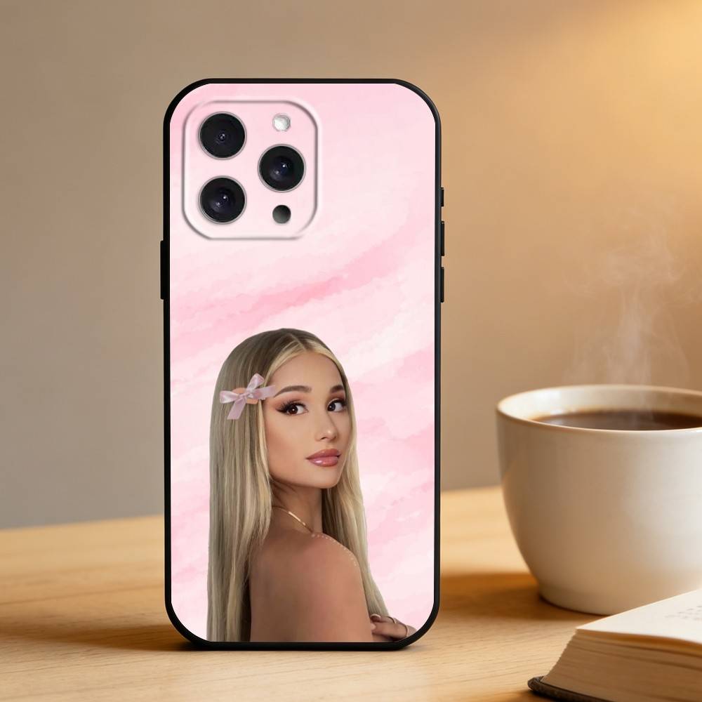 A-Ariana Grande Phone Case For iPhone 17 16 15 14 13 12 Max Plus Silicone Black Cover