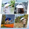 Rain Umbrella Hat Foldable Sun Shade Waterproof Fishing Headwear Cap Beach Head Hats Double-Layer UV Protection Sunscreen