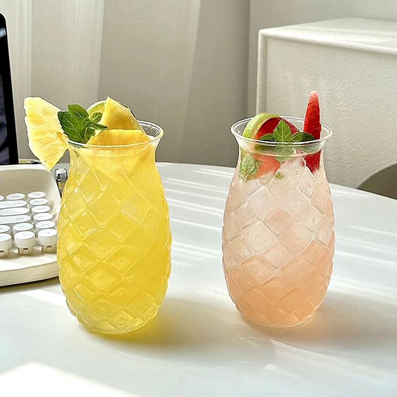 1ks Bar Koktejl Kreativní Káva 480ml Průhledné Sklo Ananasový Pohár Nápoje Párty