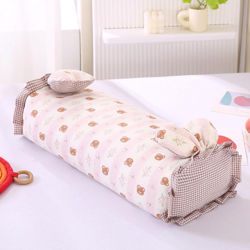 Pure Cotton Cartoon Buckwheat Pillow - Breathable, Sweat-Absorbent, Herbal Core, Removable & Washable Cover, Ideal for Kids & Students.