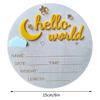 Wooden Hello World Newborn Sign, Cute Birth Announcement Board Baby Announcement
