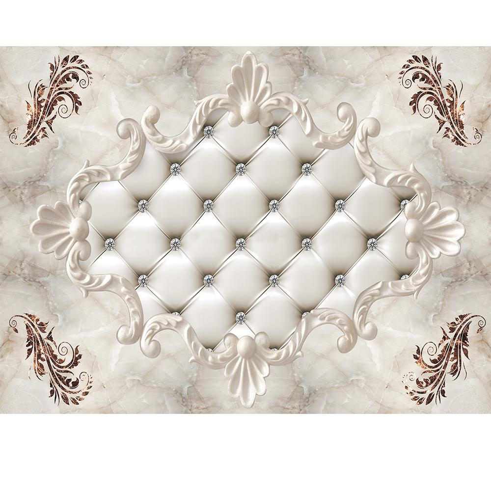 European Style Wallpaper Soft Package Diamond Pearl Flower Wall Mural Living Room Bedroom Decor Wallpaper