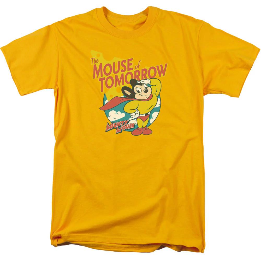 

Mighty Mouse Mouse Of Tomorrow Mens T Shirt Gold 4XL
