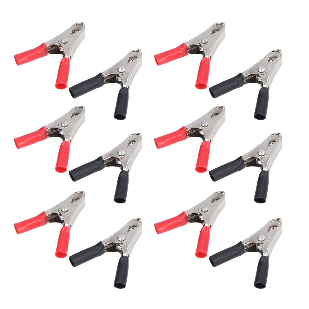 50 Sets Crocodile Clip Insulated Battery Cable Clamp 10A Tool Kit for Testing Equipment