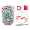 100PCS Colorful Basic Nylon Ealstic Hair Ties for Girls Ponytail Hold Scrunchie Rubber Band Kids Basic Hair Accessories