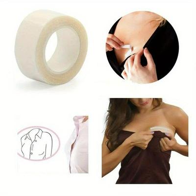 Nastro adesivo impermeabile per reggiseno, biadesivo, trasparente, per lingerie, autoadesivo, per corpo segreto