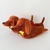 Dachshund Winter Pluche Slaapkamerpantoffels