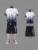 Men's Trendy Summer Casual Two-Piece Set: Printed T-shirt & Plus Size Shorts for Outdoor Sports