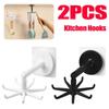 360° Rotatable Hook Six-claw Punch-free Kitchen Wall Storage Hanging Traceless Hanger Strong Adhesive Bathroom Hook Storage