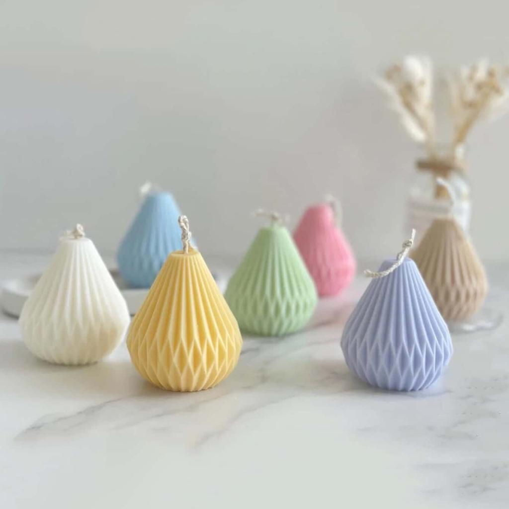 1pc pear shaped silicone candle mold, irregular silicone mold, suitable for making aromatherapy candles and resin crafts