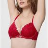Damen-BH im französischen Stil, bestickter Spitzen-BH, Damen-Sammel-BH, roter BH, sexy Anti-Hänge-BH