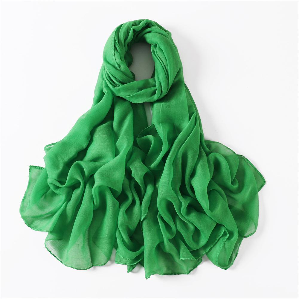 New Cotton Linen Scarf For Women Girls Students Autumn Classic Solid Color Scarves Retro Soft Foulard Viscose Female Wrap Shawls