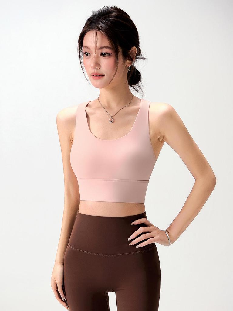 Damen High-Impact Stoßfester Sport-BH - Anti-Hänge Yoga-Weste mit Schönem Rücken-Design für Fitness und Laufen