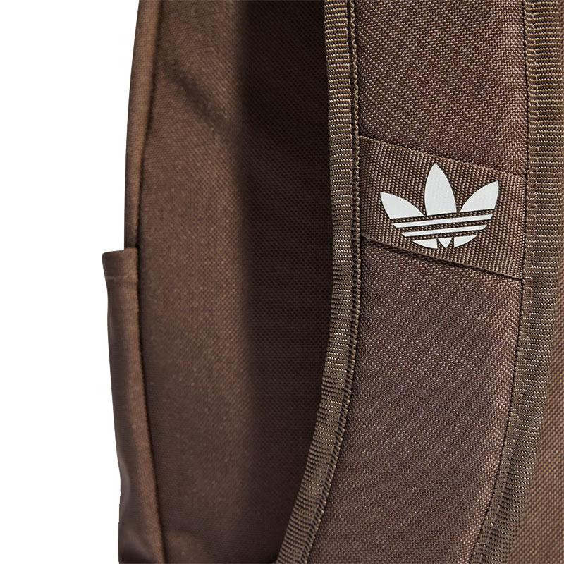Adidas Recycled Polyester Plain Weave Fabric Backpack Regular Unisex Earth Tone Adidas IS4360