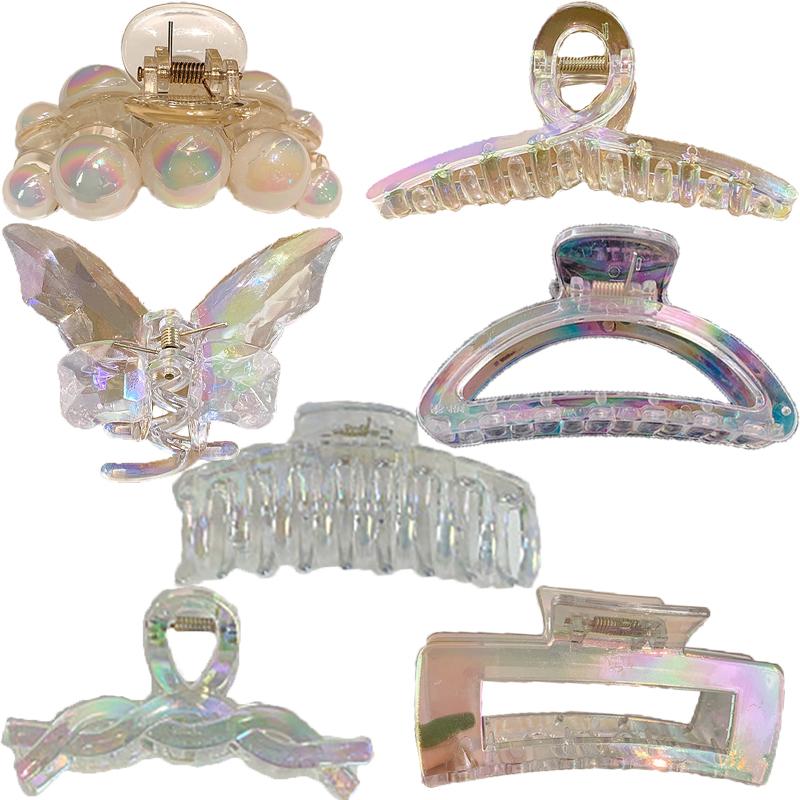Mermaid Princess Hairpin Fashion Girl's Transparent Advanced Sense Dazzling Pearly Grab Clip Hair Clip Hair Accessories