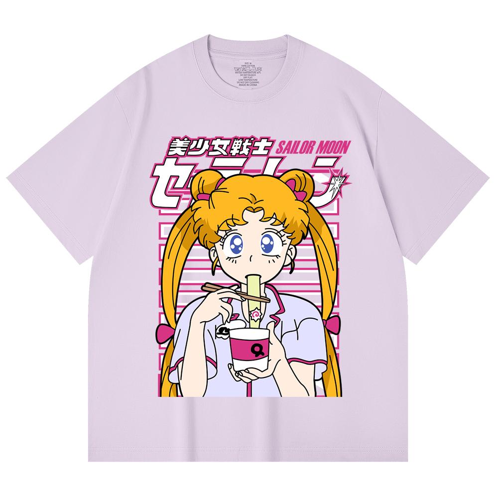 T-shirt Unisex Pesante 100% Cotone 230 g/m² Stampa Sailor Moon V3 Minako