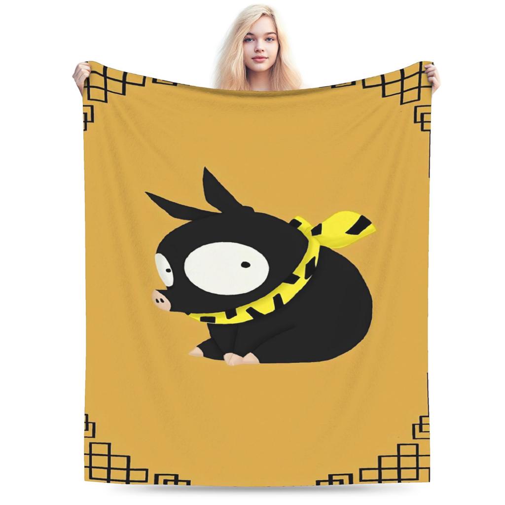 Ranma 1/2 Shampoo Manga Blankets  Wool Funny Warm Throw Blankets for Bedding Lounge  Winter