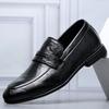 2025 Spring High-end Men's Small Leather Shoes Korean Version of Versatile Casual One-pedal Leather Shoes Men's Soft-soled Loafers Tide