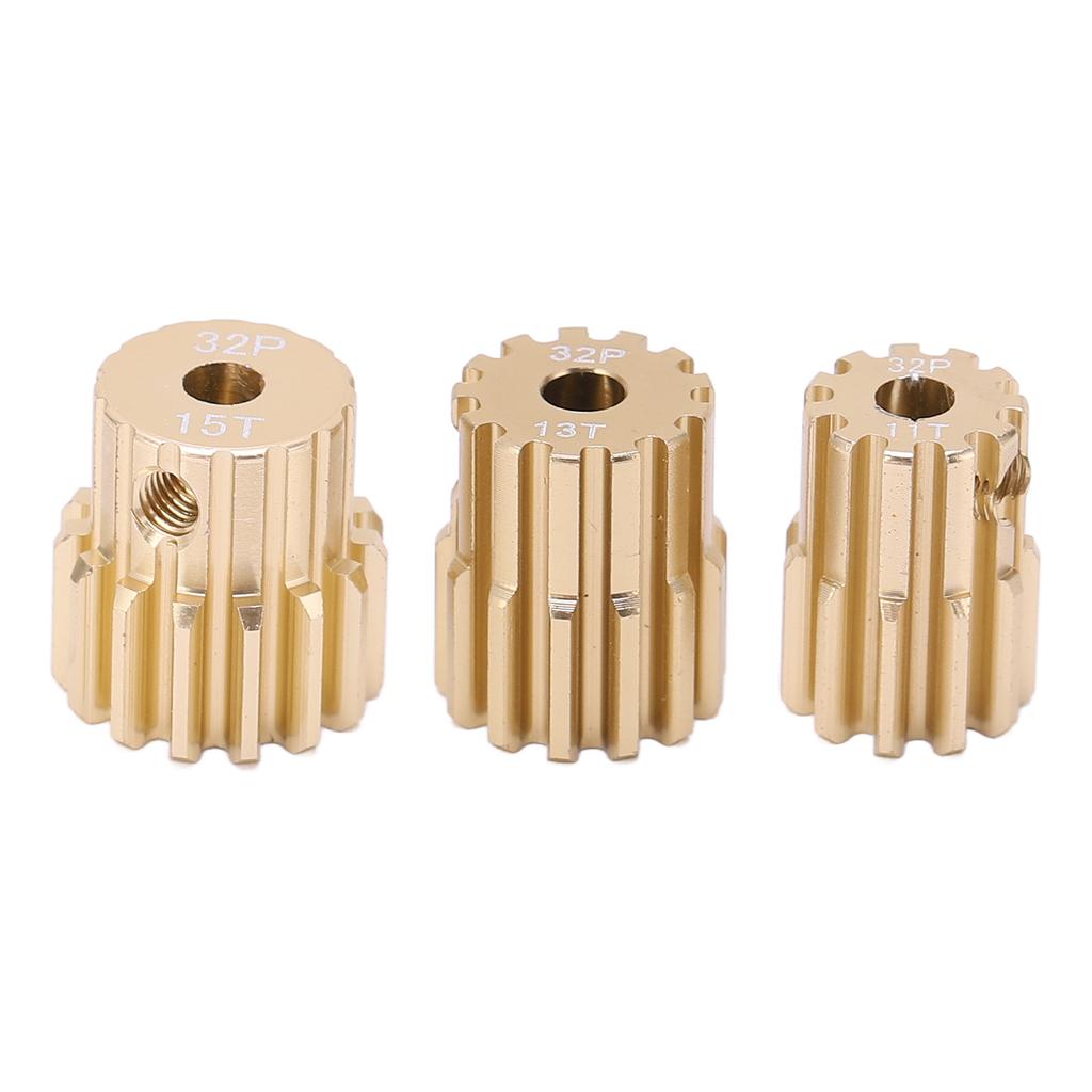 32P 3.17mm Aluminum Alloy Motor Pinion Gear Replacement Accessory for 1 10 RC Car Brushed Brushless Motor#1 (11T, 13T,