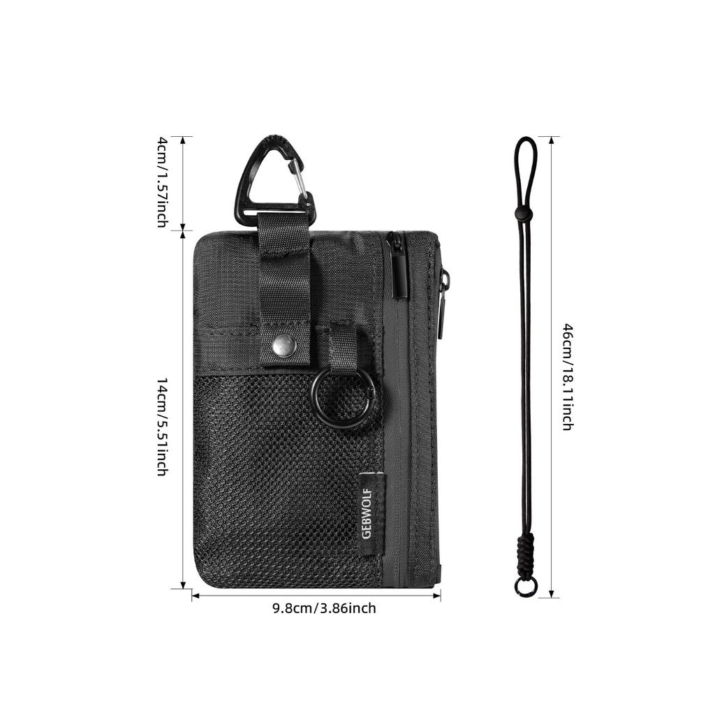 Neue Outdoor-Wickeltasche RFID-Diebstahlschutz-Kartenhülle Multifunktionale Bankkarten-Ausweis-Tasche Wasserdichte Hals-Schlüsseltasche