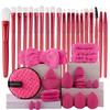 Set Pennelli Trucco Premium Sintetici Kabuki Fondotinta Correttori Cipria Fard Miscelazione Viso Occhi Set Pennelli