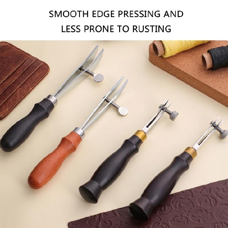 Adjustable Leather Flat Slot Edging Line Device Leather Edging Scriber Tool Leather Creasing Tool for Leather Craft