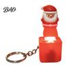 Funny Xmas Gift for Adults Santa Sound Light Keychain, Interactive Glowing Christmas Ornament with Festive Tunes, Claus Fidget Keychain USB-C