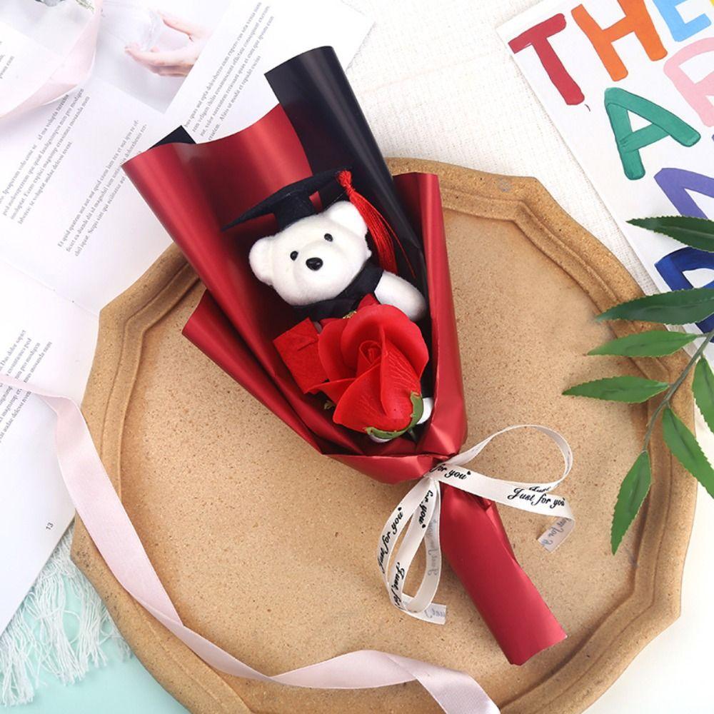 Oszałamiający Bukiet Niedźwiedzia na Ukończenie Szkoły Prezent Bukiet Doktora Niedźwiedzia Nowa Kreskówka Uroczy Niedźwiedź Dzień Nauczyciela