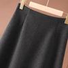 Women's Fashionable Woolen A-line Long Skirt - Autumn/Winter 2026, Elegant Velvet, Beautiful Temperament Umbrella Design.