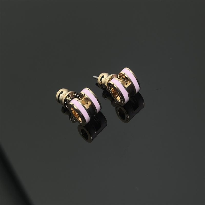 2025 New Fashion Enamel Hoop Earrings for Women Exquisite Versatile Temperament Earrings Gift Jewelry красный