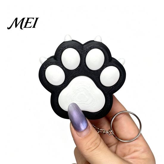 Decompression Gift for Her Panda Paw Clicker Keychain, Cute Stress Relief Fidget Toy Bag Soft Silicone Key Ring Car, Couple Hanging Ornament, Creative