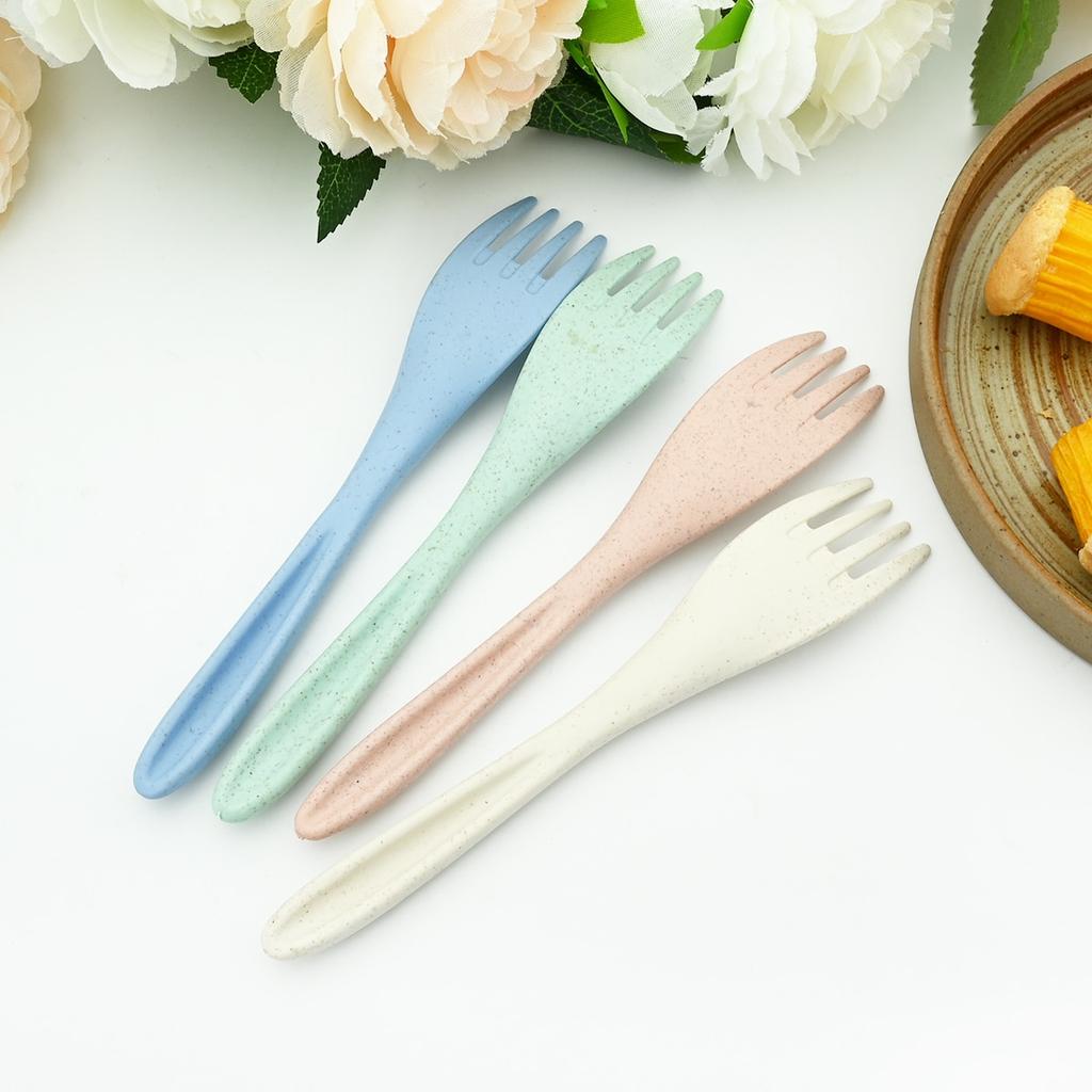 Přenosná cestovní sada příborů Pšeničný nůž Vidlička Lžíce S cestovním boxem na nádobí Kancelářský pracovník Student Příbory BBQ Stolní sada