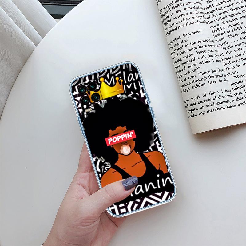 RP57 Poppin Black Girl Phone Case for Motorola Moto G40 G04 G05 One Ace Action Fusion + Plus Hyper Macro Vision Zoom