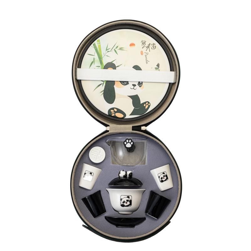 Creative Cute Panda Souvenir Business Company Merchandise High-end Gift Set Travel Tea Set