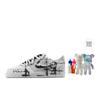 Nike Court Vision 1 Lächelndes Gesicht Flow, Flüssiger Bär Abriebfest Niedrige Skateboard-Schuhe Unisex Hellgrau HM9862-002(Team773--)