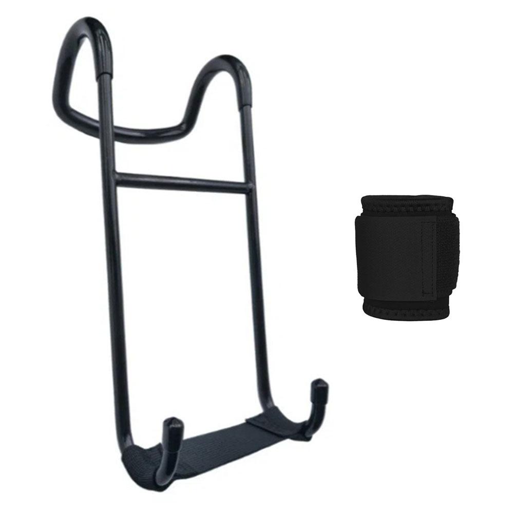 Крюки-страховщики для гантелей Подвеска Сверхмощные крюки для гантелей с кистевым ремнем Тяжелые силовые гантели Насадки для стойки Безопасный соединитель