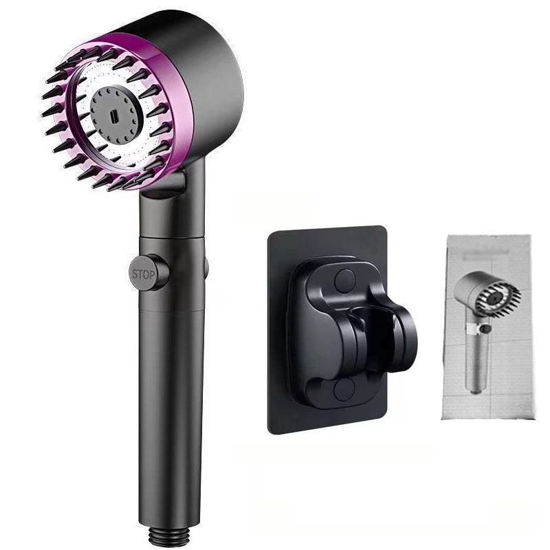 Portable Shower Filter Head Massage Three Modes of Water Output One Click Water Stop Showers for Bathroom Showerhead Accessories