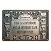 Vintage Bathroom Kitchen Toilet Plaque Metal Tin Signs Decorative Plates for Toilet Club Man Cave Bar Pub Hotel Cafe Wall Decor