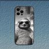 Animal Cute Sloth Phone Case For iPhone 16,15,14,13,12,11,Pro,X,XS,Max,XR,Plus,Mini Soft Black Cover