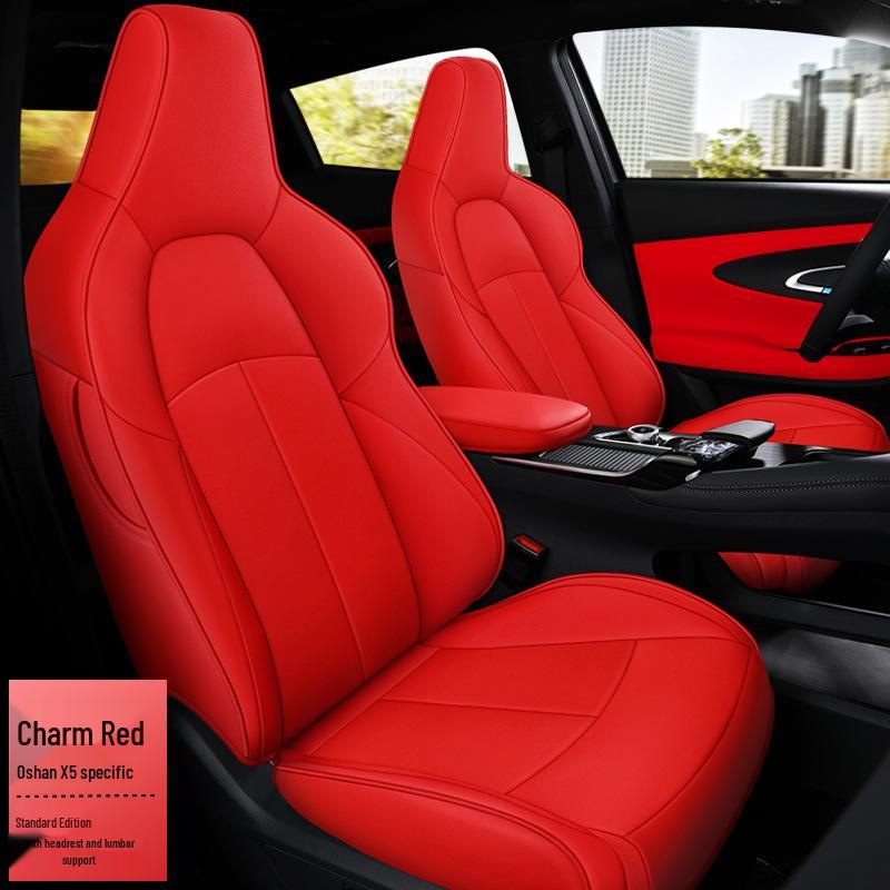 Oshan X5 Four Seasons Universal Leather Seat Cushion - Full Surround for Five Seats