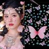 Butterfly Face Stickers Pearl Temporary Tattoo Stickers Lasting Waterproof Glitter Eyeshadow Body for Makeup Stickers