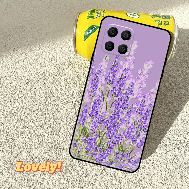Lavender Purple Flowers Case For Samsung Galaxy M53 M16 M11 M21 M31 M35 M12 M13 M14 M15 M36 M56 M32 M52 M55 M34 M54