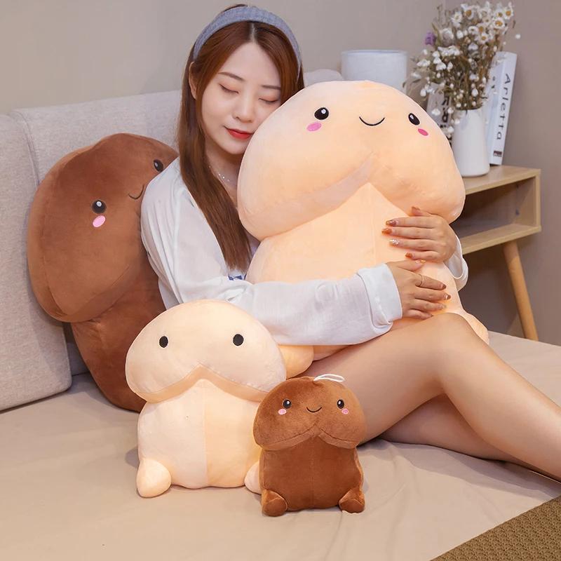 1pc 20CM Cute Penis Plush Toy Pillow Sexy Soft Toy Stuffed Funny Cushion Simulation Lovely Christmas Gift for Girlfriend Lover