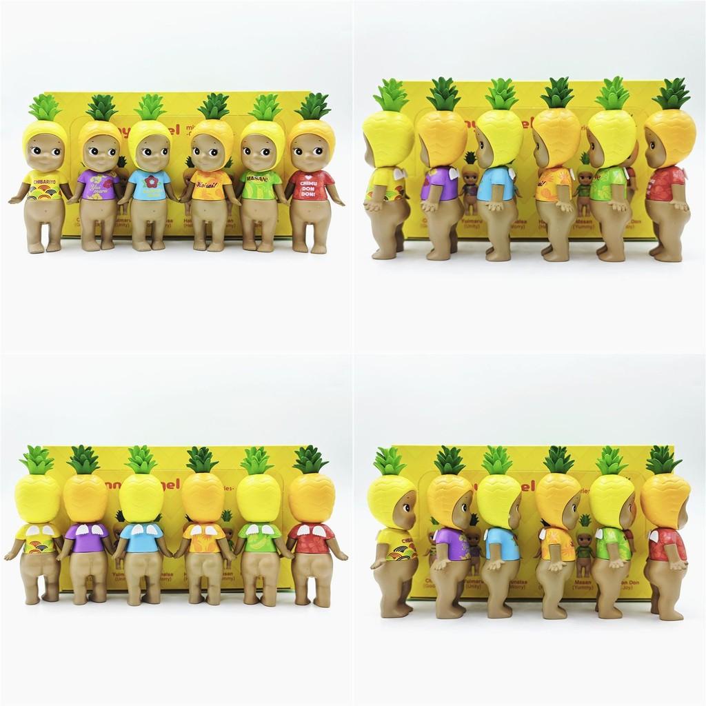 Angel Black Cute Doll Pineapple Headset Flower Shirt Blind Box Ornament Model