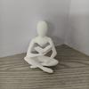Minimalist Reader Sculpture Ornament Abstract 3D Printed Thinker Statue  Living Room