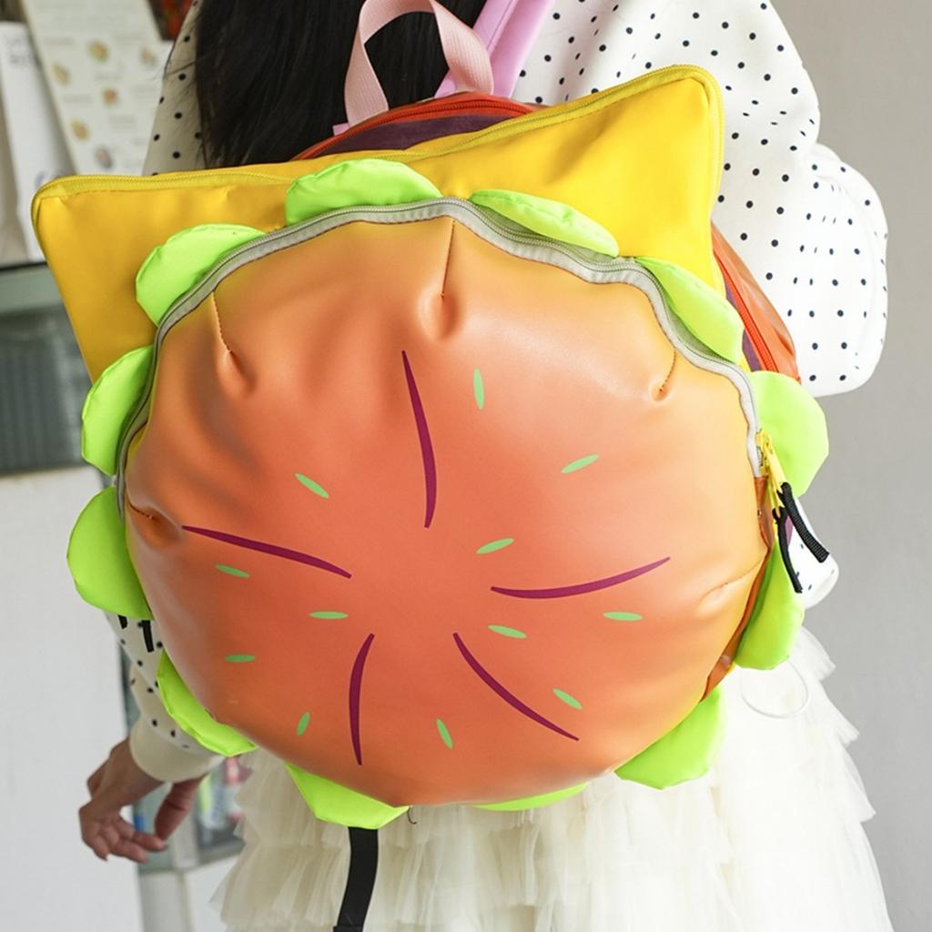 Schultasche Kinder Schultasche Mädchen Grundschüler Mittelschüler Burger Geburtstagsgeschenk Rucksack Niedlich Hoher Wert Oberschule