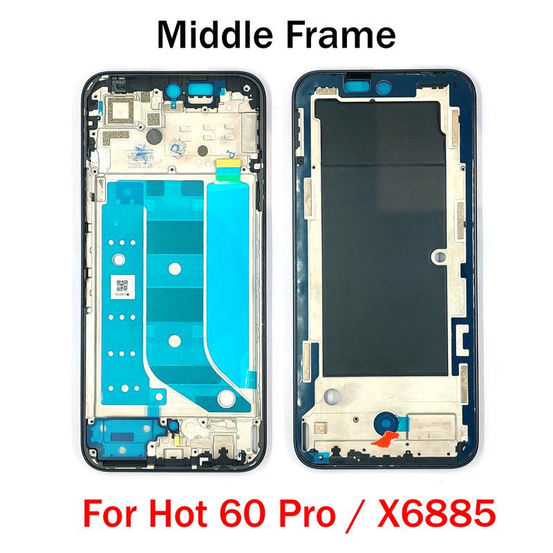 Middle Frame For Infinix Hot 60 Pro X6885 LCD Front Frame Housing Bezel Plate Side Frame Repair Parts