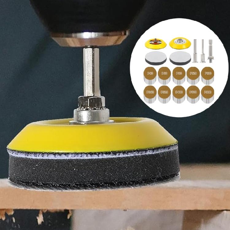 Gold Hook and Looping Sanding Discs with Backing Pad Assorted for Polishing and Sanding Car Metal Wood Drill Sanders