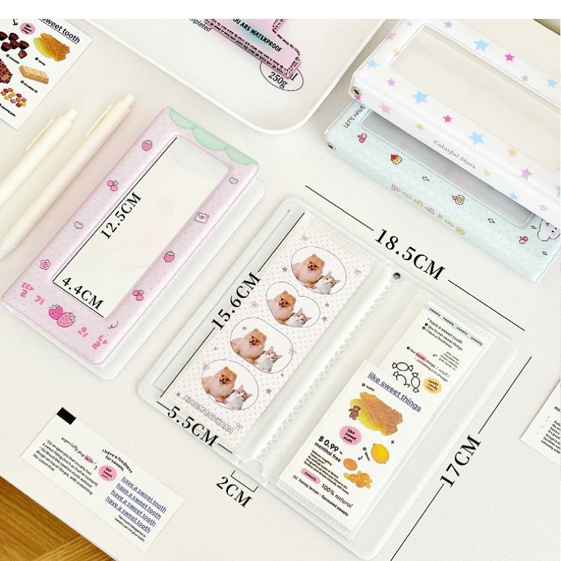 Album 4 Grid Card Holder Note Holder Cute Life 4 Cut Photo Collection Book Star Minimalist Sstyle Idol Photocard Storage